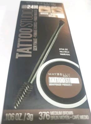 Maybelline Tattoo Studio Brow Pomade, 376 Medium Brown. New B19