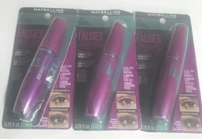 Maybelline 12404423 Volum' Express The Falsies Waterproof Mascara - 0.25 3 Pack