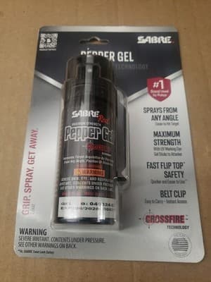 Sabre Red MK3-CFTG-BC Crossfire Pepper Gel Self Defense Spray w/ Belt Clip