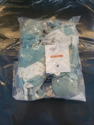 NEW CLOUD ISLAND NURSERY SECURITY BABY BLANKET, 12" x 12" 2 In Package