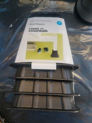 Room Essentials 4pk Bed Risers Espresso