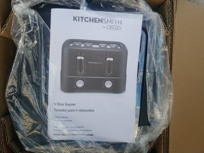 New Kitchen Smith 4 Slice Toaster Oven 2 Dials 7 Browning Level Cancel Function - Thumbnail 2