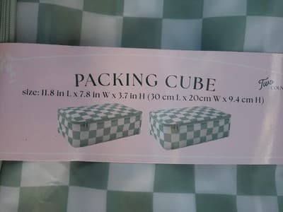 Canvas Packing Cube Zippered = 6 Total. 11.8 X 7.8 X 6 - Thumbnail 5