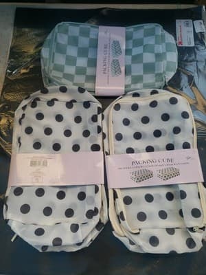 Canvas Packing Cube Zippered = 6 Total. 11.8 X 7.8 X 6 - Thumbnail 2