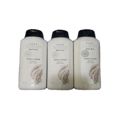 3 Pure Skin Care Cream Cleanser Black Rice (250ml/8.4fl) New