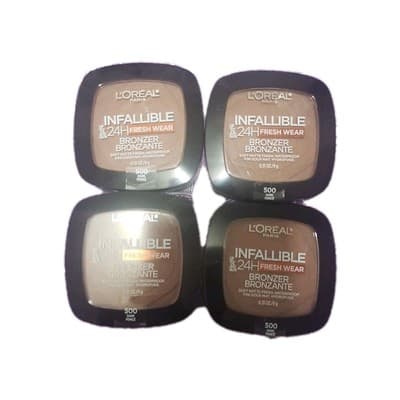 4L'Oreal Paris Infallible 24H Fresh Wear Soft Matte Bronzer Dark 0.31 Oz Sealed