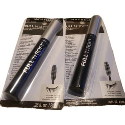 2-Maybelline Full And Soft Thick And Healthy Looking Mascara 301 Very Black