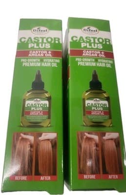 Difeel Castor Plus Argan - ProGrowth+ 2 Hydrating Hair Oil 2.5oz. - Thumbnail 2