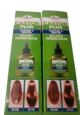 2-Pack Difeel Premium Castor Plus Biotin - Mega-Growth Premium Hair Oil 2.5 oz. - Thumbnail 2