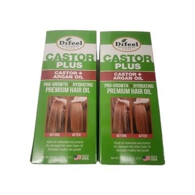 Difeel Castor Plus Argan - ProGrowth+ 2 Hydrating Hair Oil 2.5oz.