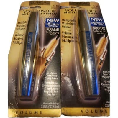 2-L'Oreal 630 Black Is Black Voluminous Million Lashes