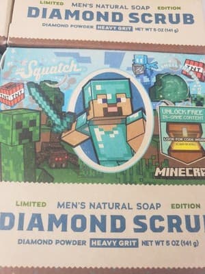 Limited Men's Natural Soap Edition Diamond Scrub Heavy Grit Minecraft - Thumbnail 4