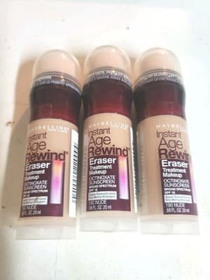 Maybelline Instant Age Rewind Eraser Foundation 190 Nude Sunscreen Collagen 3x