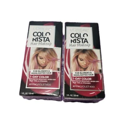 2 Pack- Loreal Paris Colorista Hair Makeup, #PinkViolet400