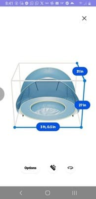 NEW Sun N Splash Baby Pool Tent Crab Red and Blue. - Thumbnail 6