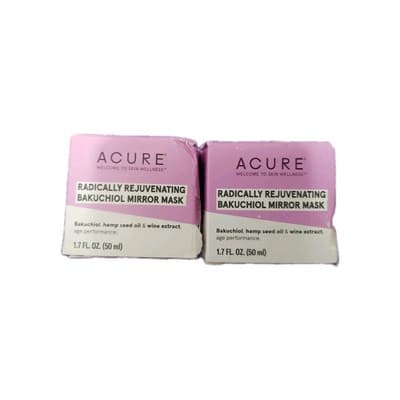 ACURE Radically Rejuvenating Backuchiol Mirror Mask 1.7 oz/ LOT OF 2