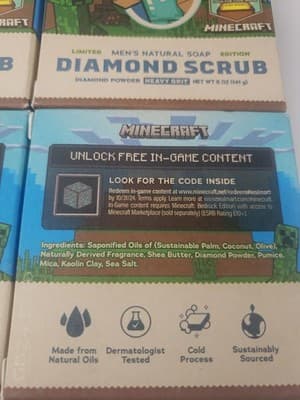 Limited Men's Natural Soap Edition Diamond Scrub Heavy Grit Minecraft - Thumbnail 2