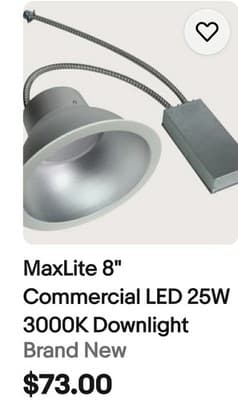 Max Light Max LED Model Rr82530w Aluminum Diecast - Thumbnail 2