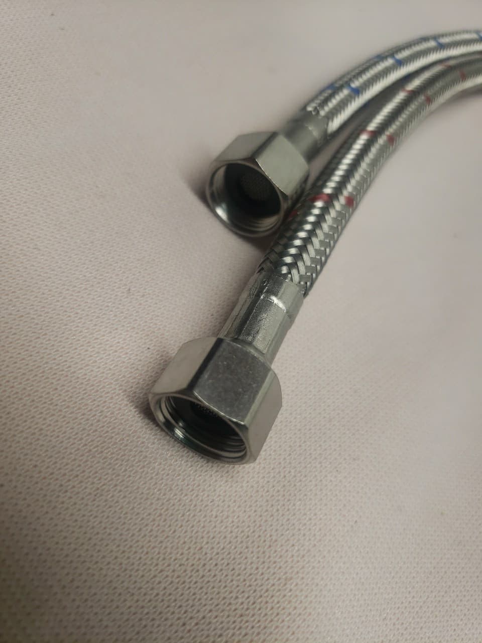 24-Inch Long Bathroom Kitchen Faucet Connector Braided Stainless Steel Supply... - Thumbnail 2