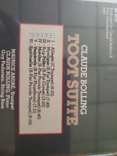 Bolling: Toot Suite for Trumpet & Jazz Piano (CD, Feb-1987, CBS Records)