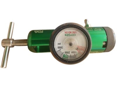 Sunset Healthcare Model RESO43 Brass Integral 50 PSI 0-15 L/min O2 Regulator