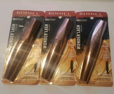 Rimmel London Wonder'Lash Mascara, Extreme Black [003] 0.37 oz (Pack of 3)