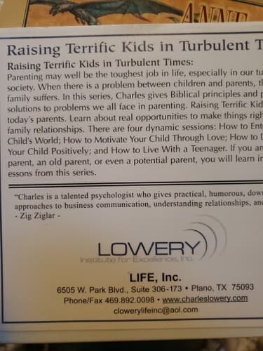Raising Terrific Kids In Turbulent Times A Four CD Series Audiobook - Thumbnail 2
