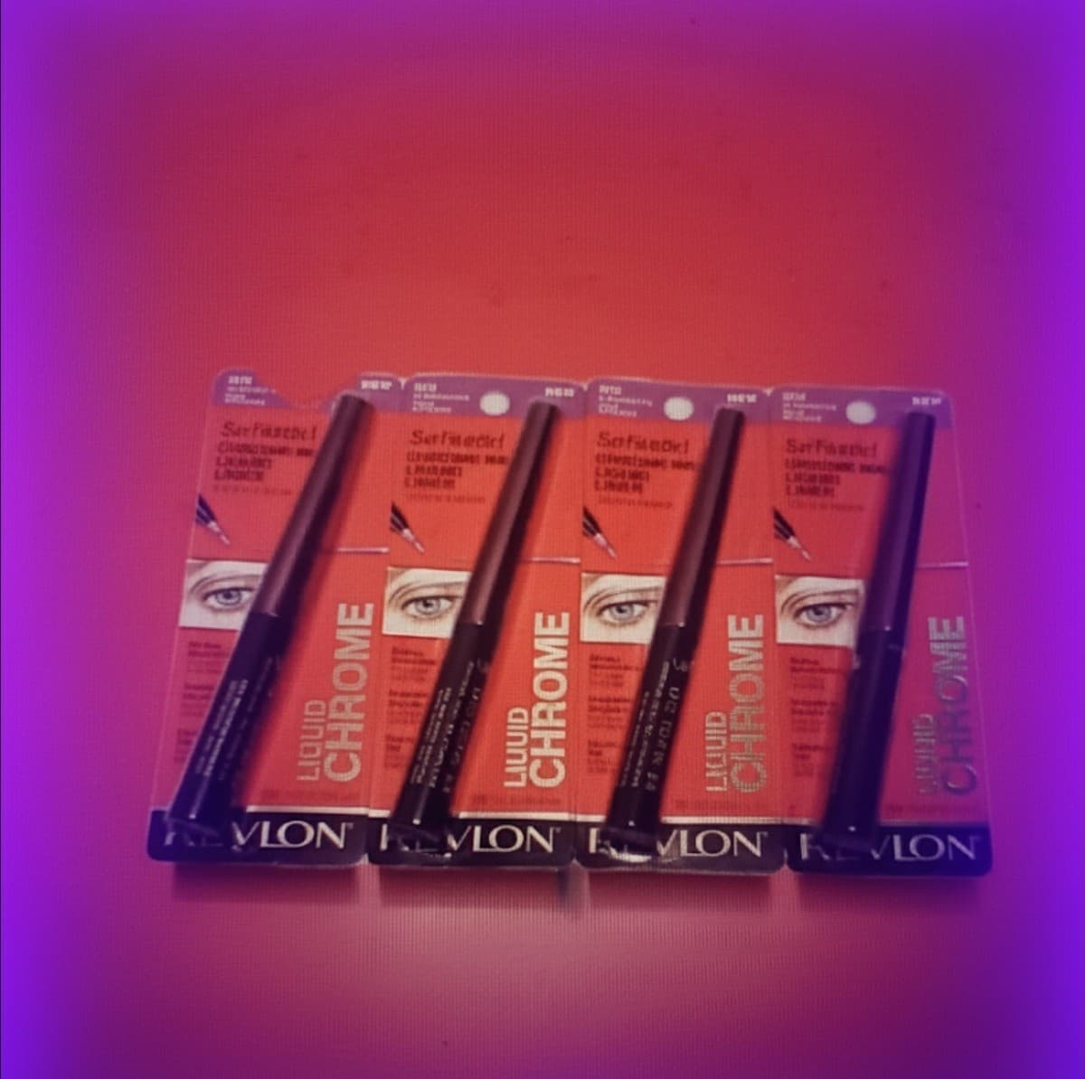 4 Pack Revlon So Fierce! Chrome Ink Liquid Eyeliner 904 Ultraviolet 0.03 oz.