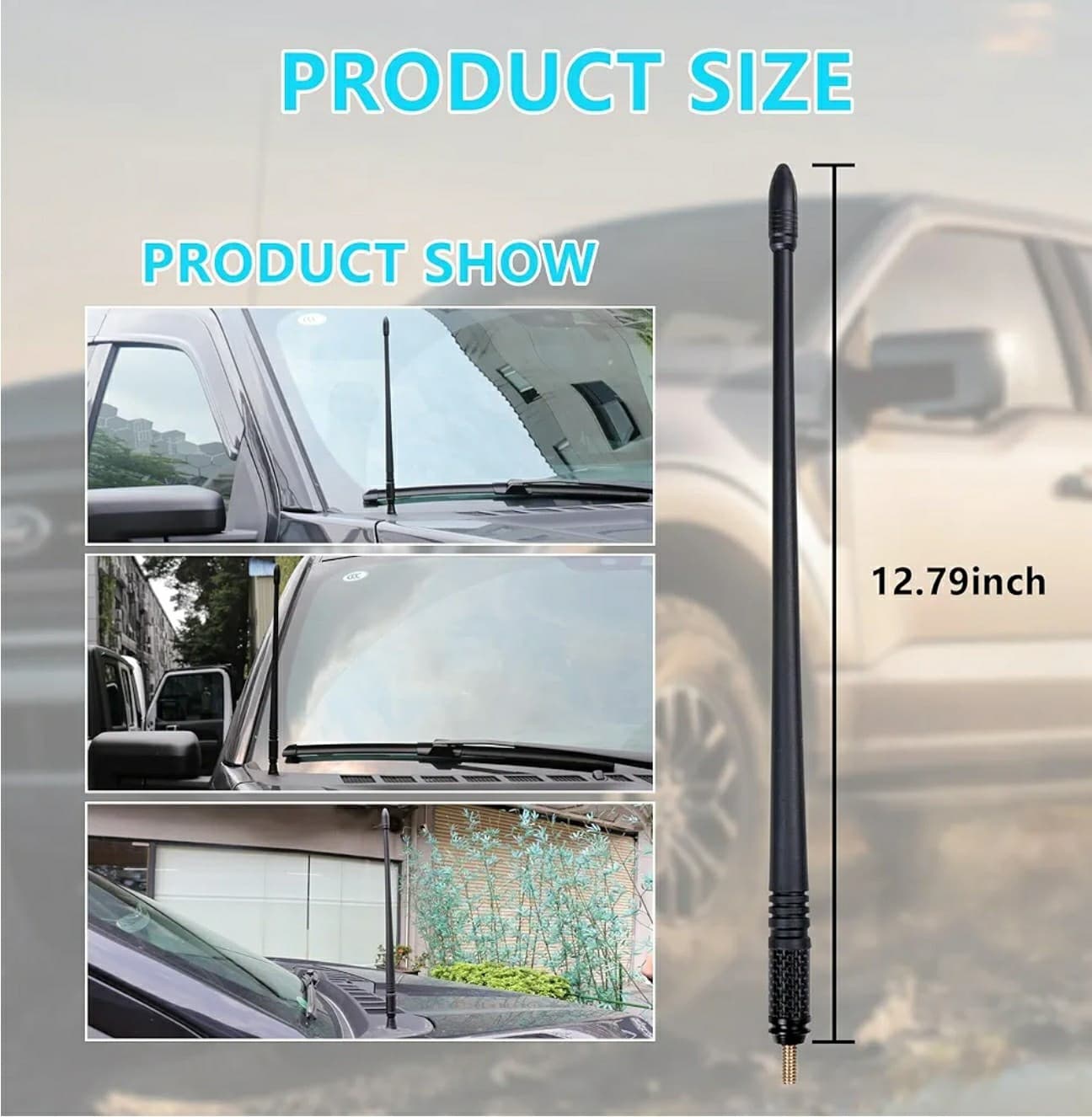 13 Inch Universal Car Antenna Replacement for Ford Bronco, Ford F150 F250...