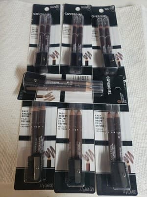 Lot 7 COVERGIRL - Easy Breezy Brow Fill & Define 510 Soft Brown, 8 Total Pencils