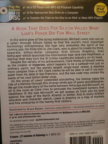 The New New Thing : A Silicon Valley Story by Michael Lewis (2013, CD MP3,... - Thumbnail 2