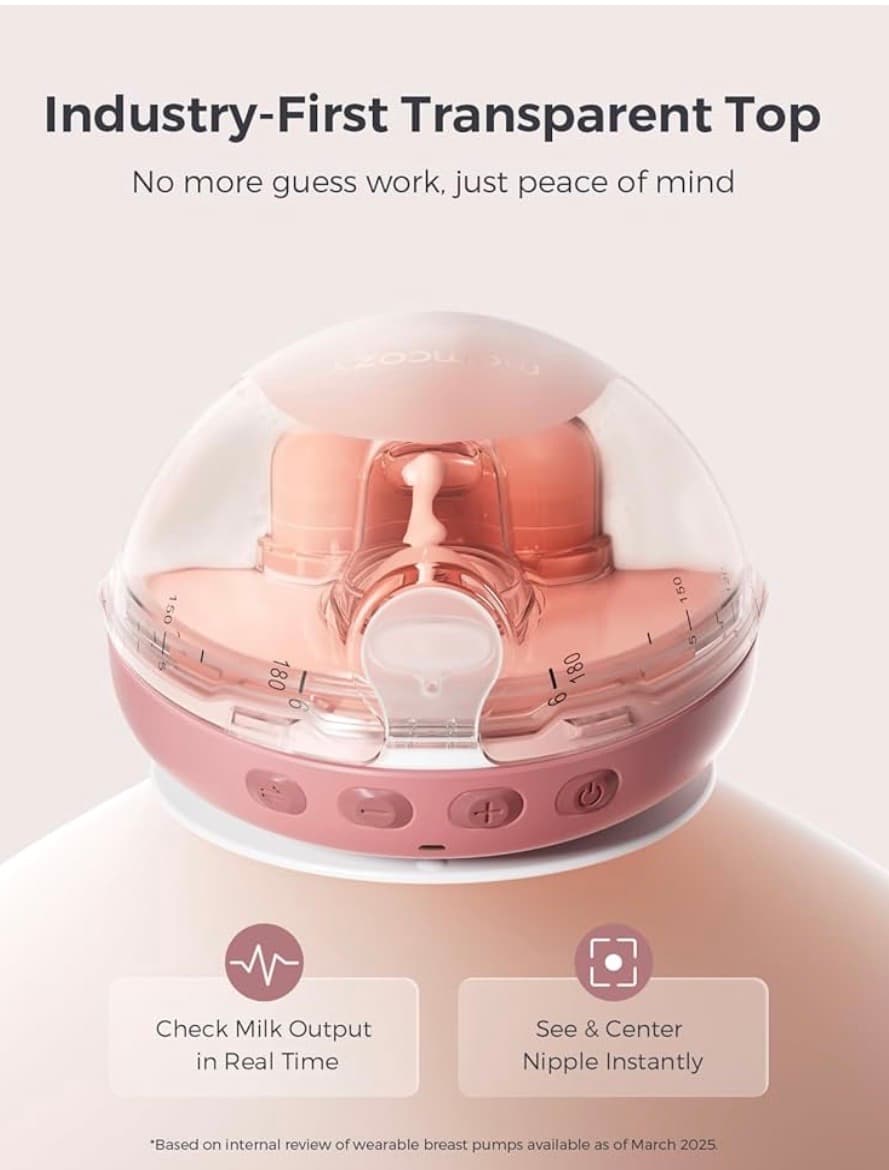 Momcozy Air 1 Ultra Slim Breast Pump - Discreet Pumping - Do it anywhere anytime right in your bra - Thumbnail 3