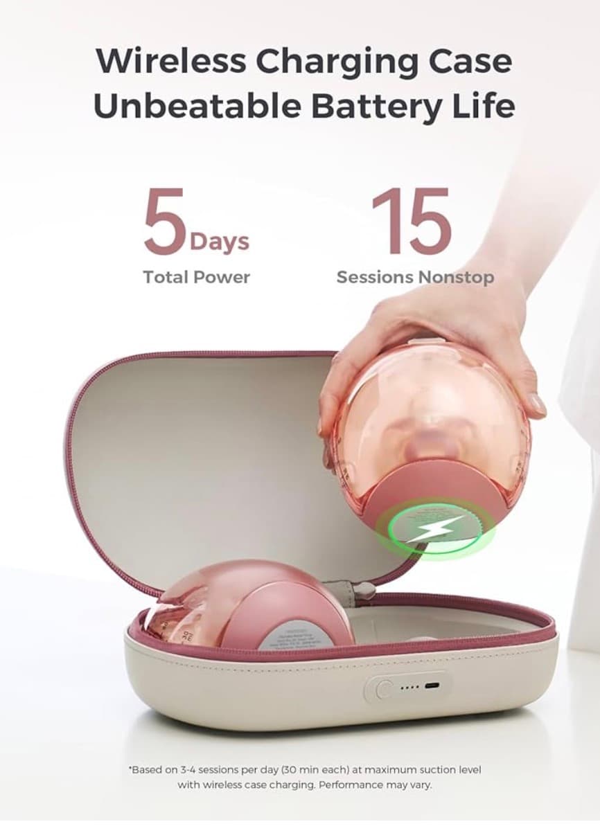 Momcozy Air 1 Ultra Slim Breast Pump - Discreet Pumping - Do it anywhere anytime right in your bra - Thumbnail 4