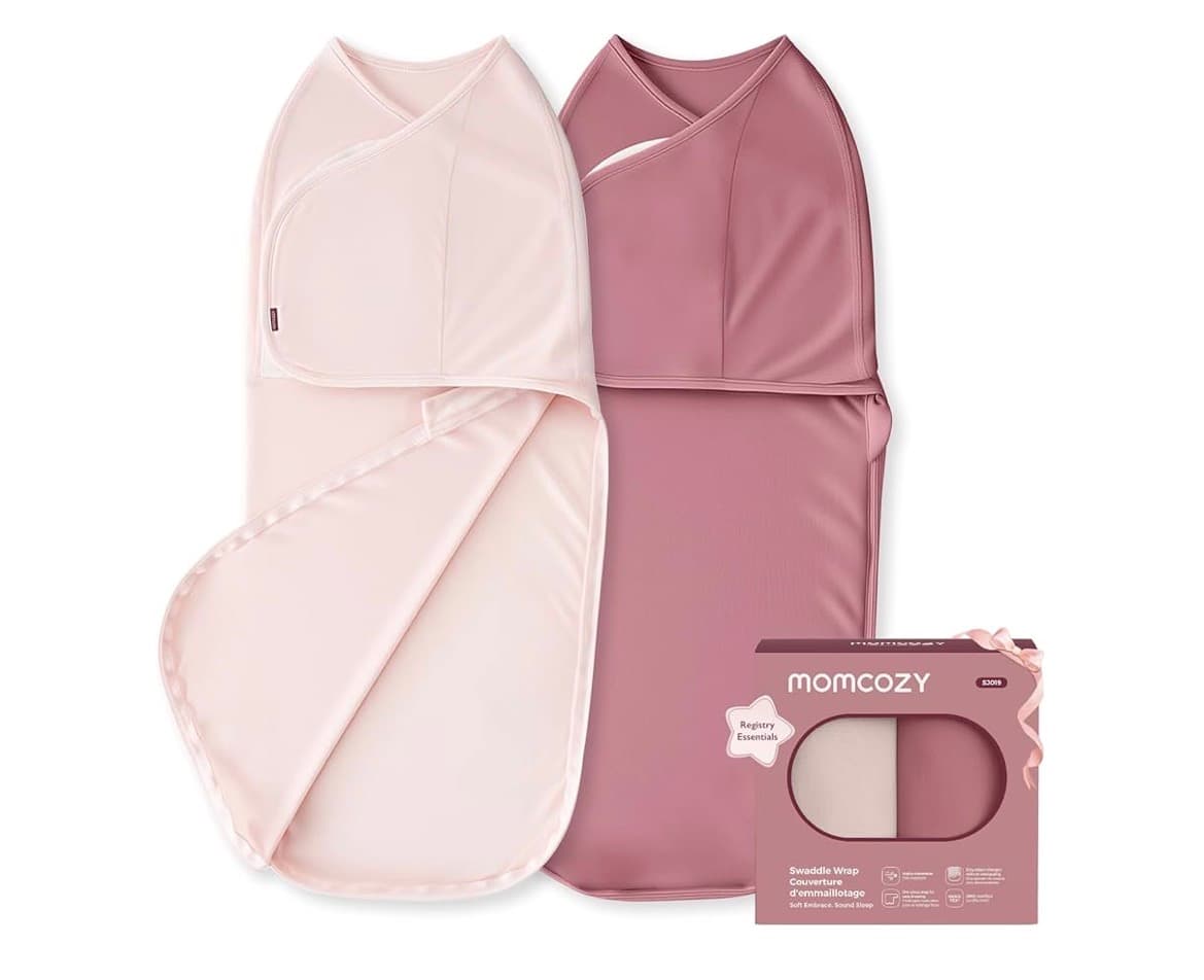 Momcozy Swaddle Wrap Bamboo Cotton Blend Pink
