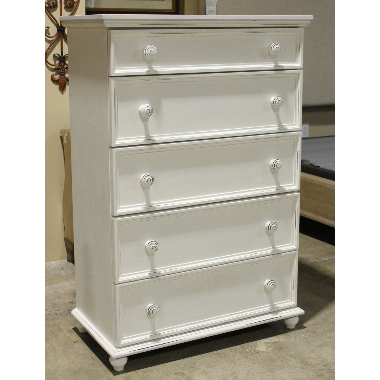 America the Beautiful Dreamer White 5 Drawer Chest of Drawers - White - Thumbnail 4