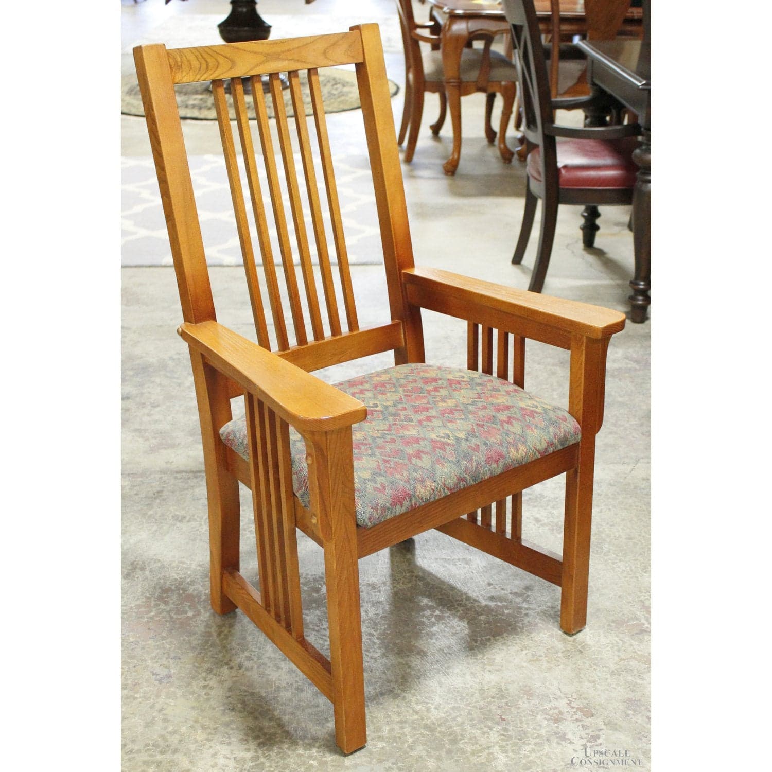 Bassett Mission Style Dining Table w/6 Chairs - Honey - Thumbnail 4