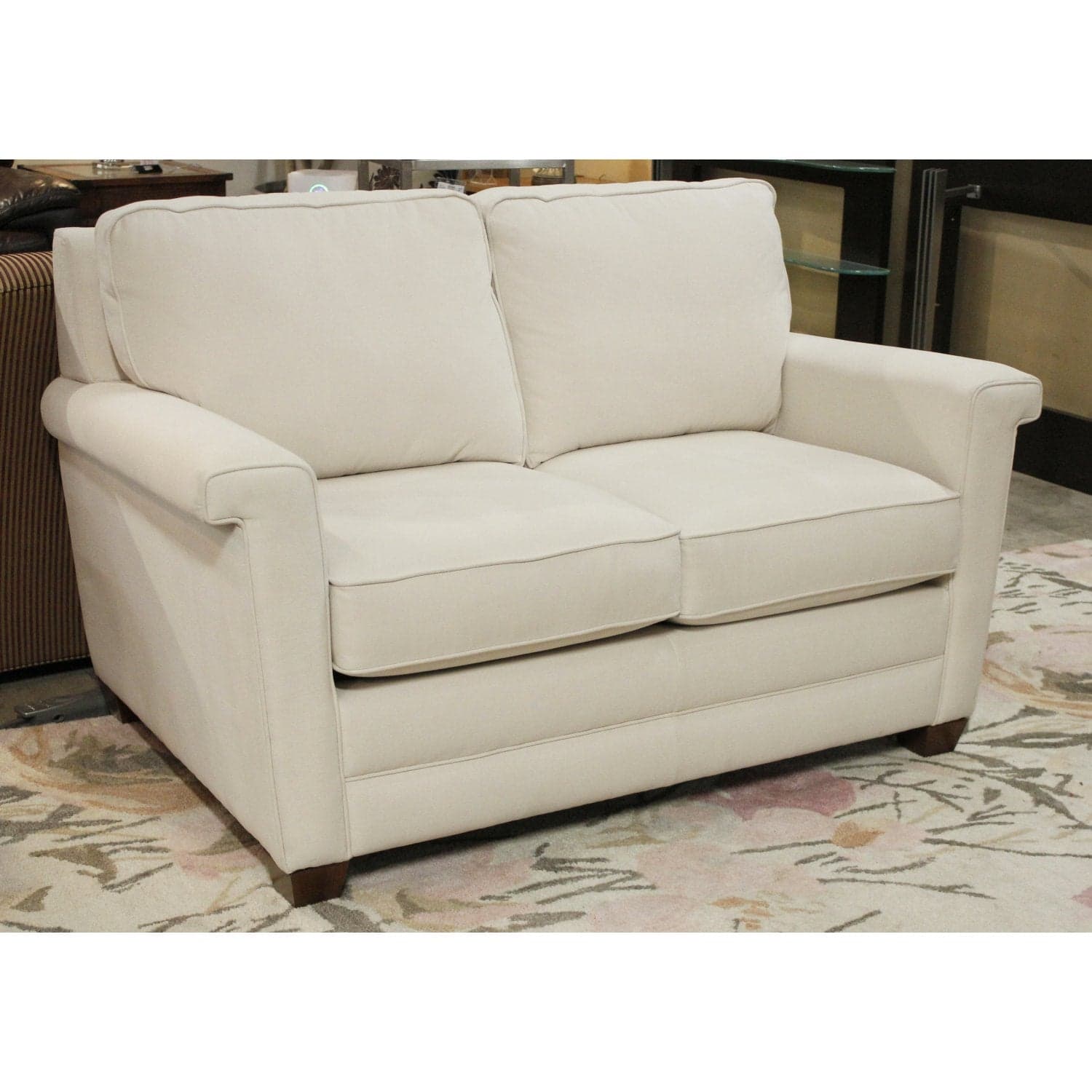 La-Z-Boy White Linen Loveseat - White - Thumbnail 3