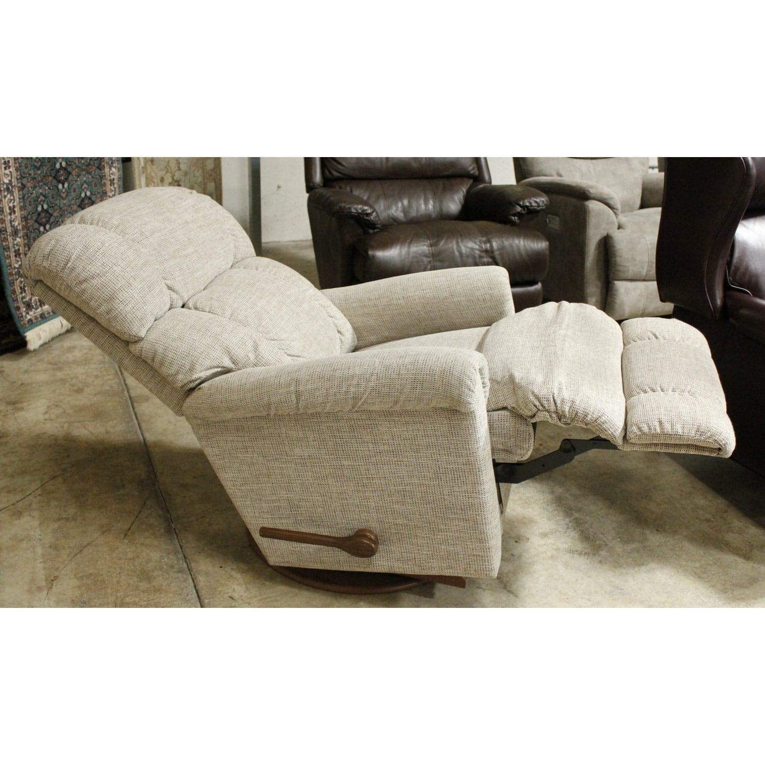 La-Z-Boy Light Taupe Swivel Rocking Recliner - Taupe - Thumbnail 2