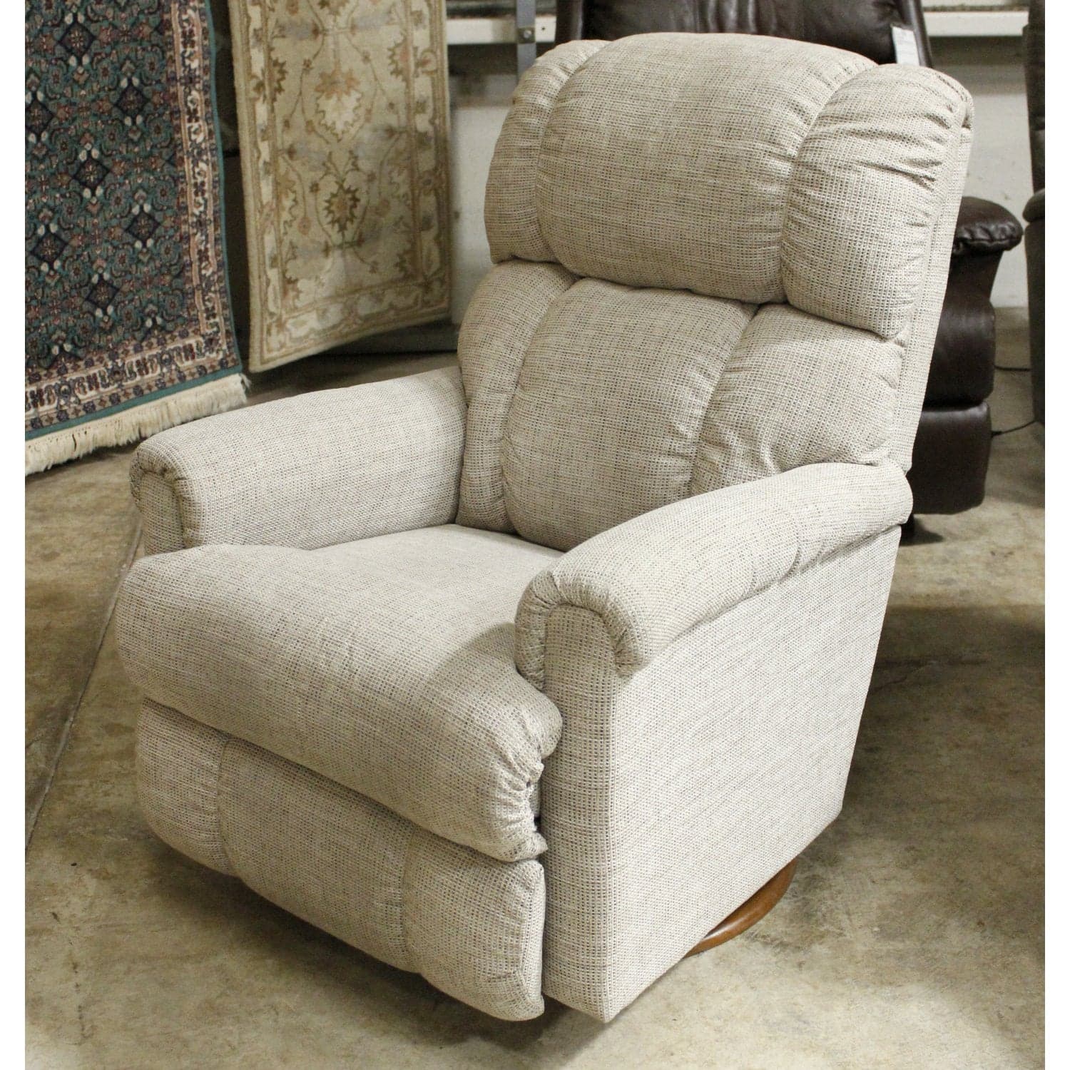 La-Z-Boy Light Taupe Swivel Rocking Recliner - Taupe - Thumbnail 4