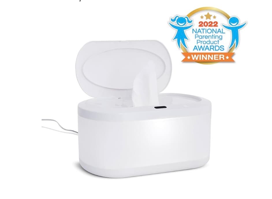 White Wipe Warmer with Lid