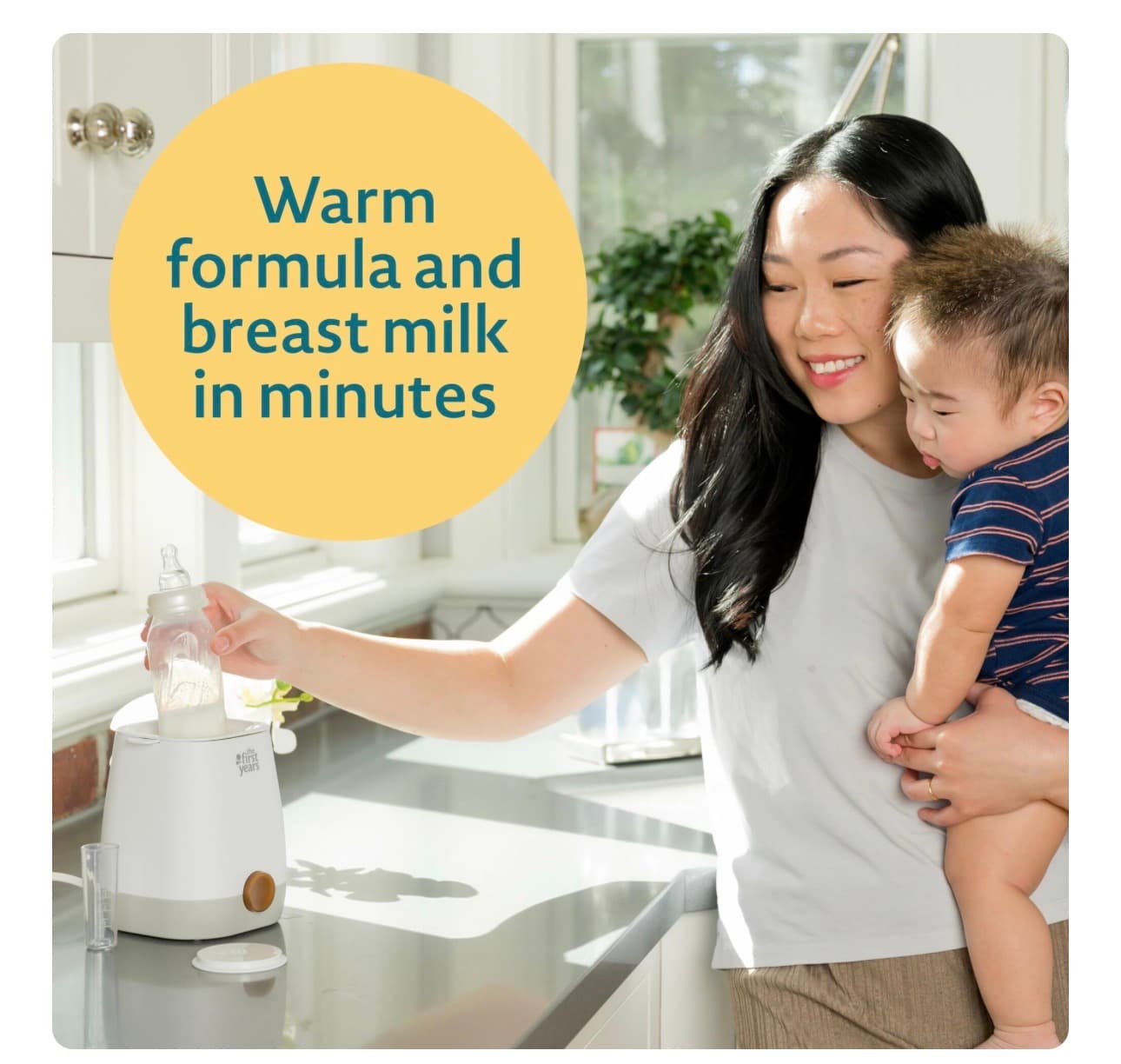 The First Years Baby Bottle Warmer and Sterilizer - Pacifier and Bottle Nipple Sanitizer - Feeding Baby Essentials for Formula or Breast Milk - Holds Multiple Sizes - Thumbnail 5