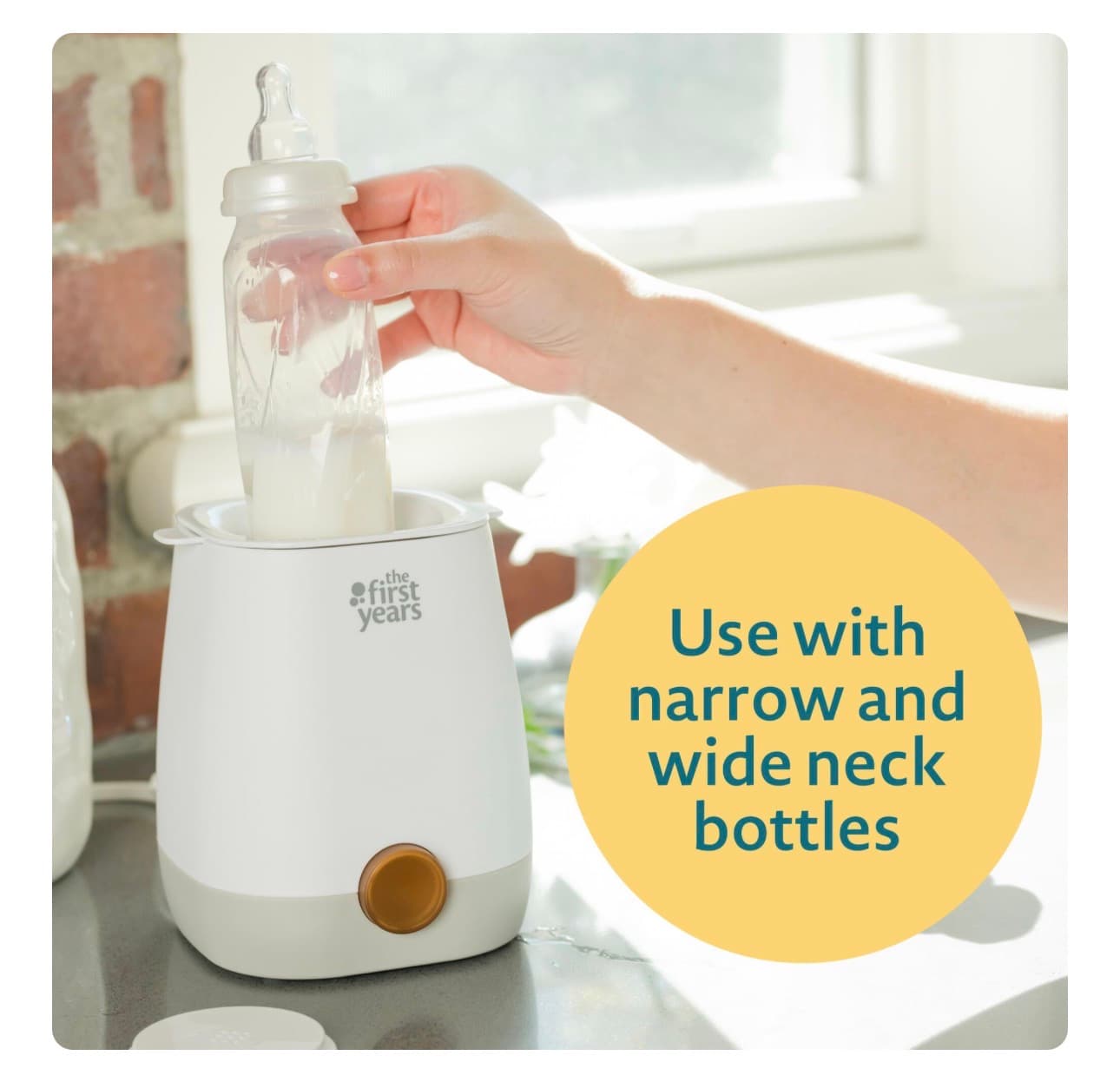 The First Years Baby Bottle Warmer and Sterilizer - Pacifier and Bottle Nipple Sanitizer - Feeding Baby Essentials for Formula or Breast Milk - Holds Multiple Sizes - Thumbnail 7