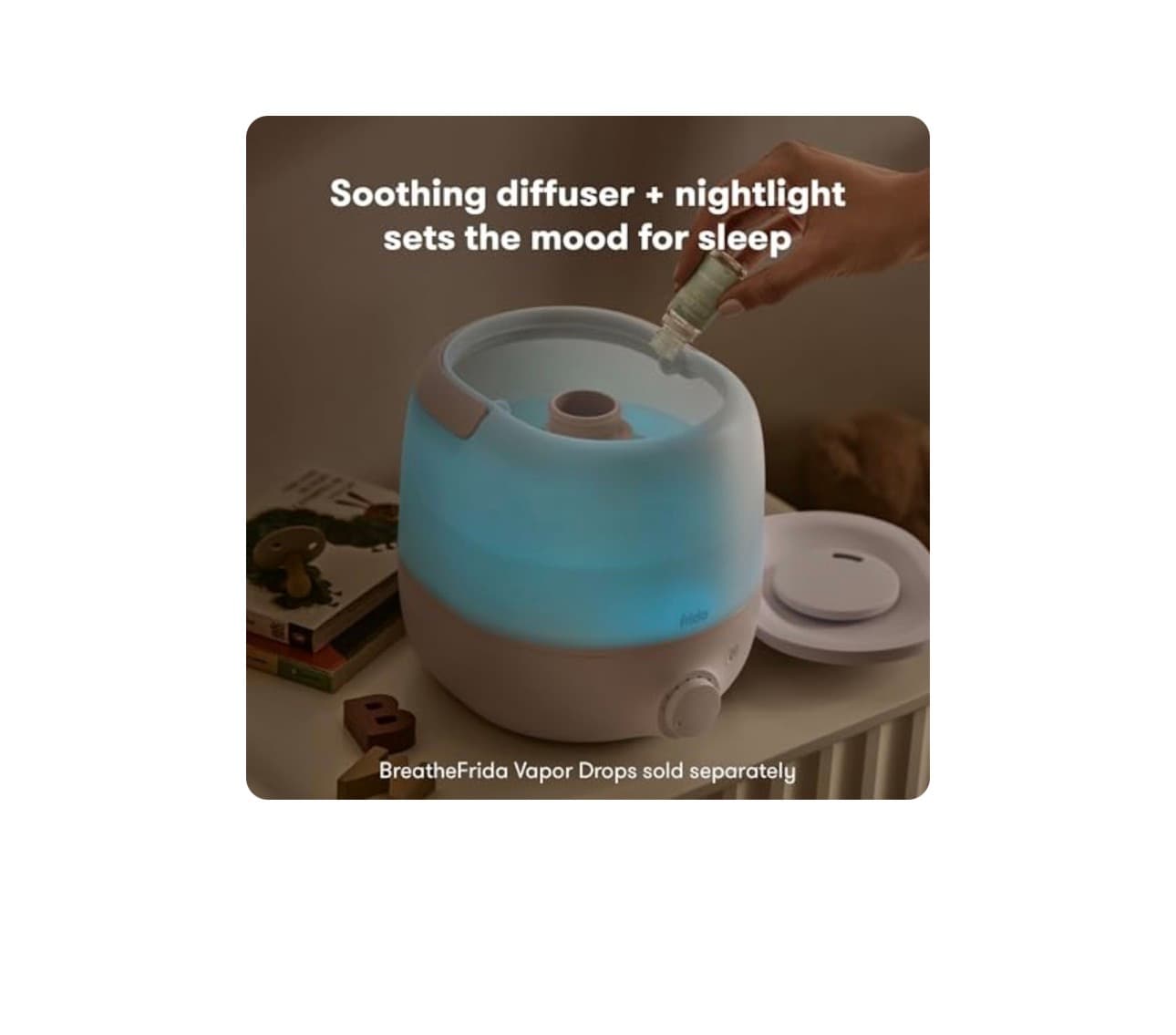 Frida Baby 3-in-1 Cool Mist Humidifier for Large Rooms, Top Fill Humidifier for Bedroom, Allergy Relief, 60 Hour Runtime + Nightlight, Auto Shut-Off, - Thumbnail 6