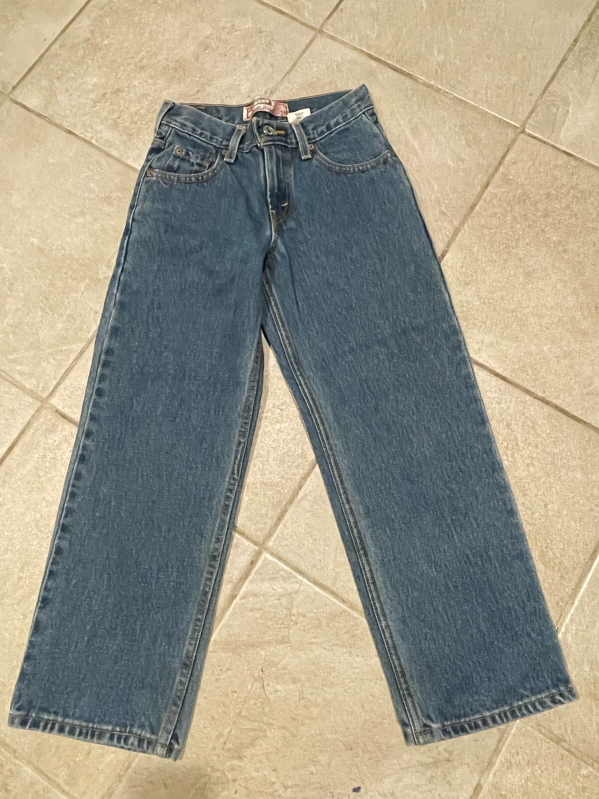 Vintage Levis 550 Jeans Kids Size 8 Relaxed Fit Denim Red Tab Pants 90s Retro