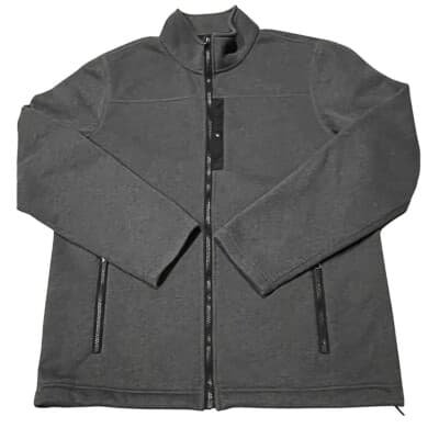 LL Bean Mens Fleece Sweater Zip Jacket Sz L Tall Gray 293888 - Thumbnail 2