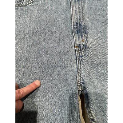 VTG Mens Levis 505 Blue Jean Shorts Tag 38 Fits 36 Red Tab Med Shorts Y2K 90s - Thumbnail 3