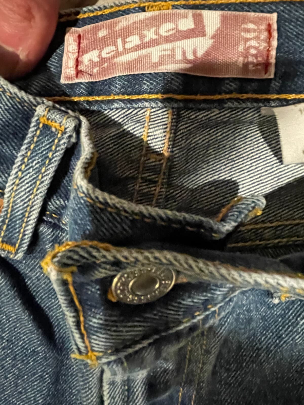 Vintage Levis 550 Jeans Kids Size 8 Relaxed Fit Denim Red Tab Pants 90s Retro - Thumbnail 5