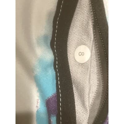 Lululemon Speed Shorts Black Graffiti Paint Splatter Print Wet Dry Warm 8 - Thumbnail 3