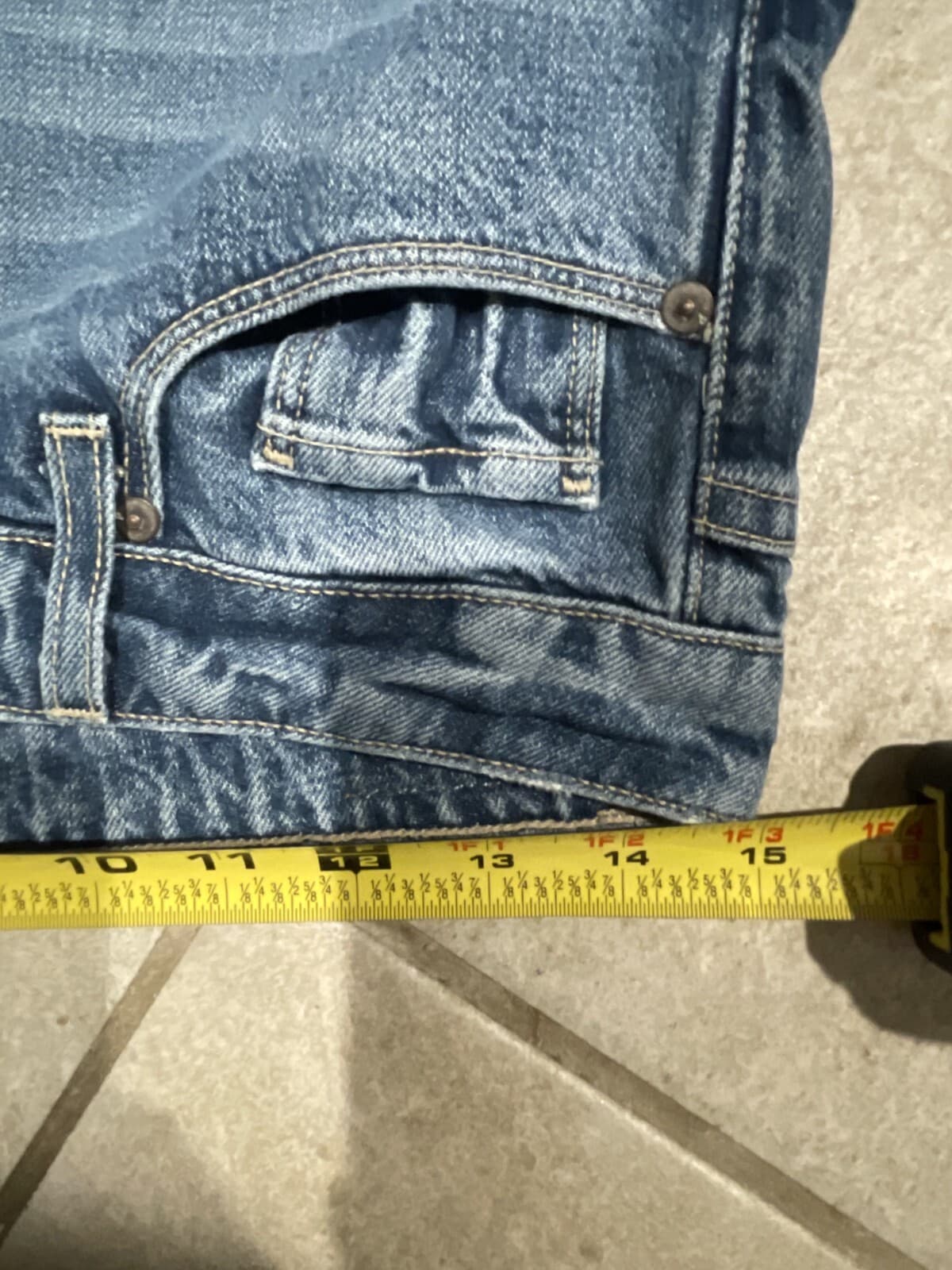 PAIGE PORTER MIDRISE RELAXED STRAIGHT JEANS BETHANY PATCH Sz 26 Fits 29.5x28 - Thumbnail 3