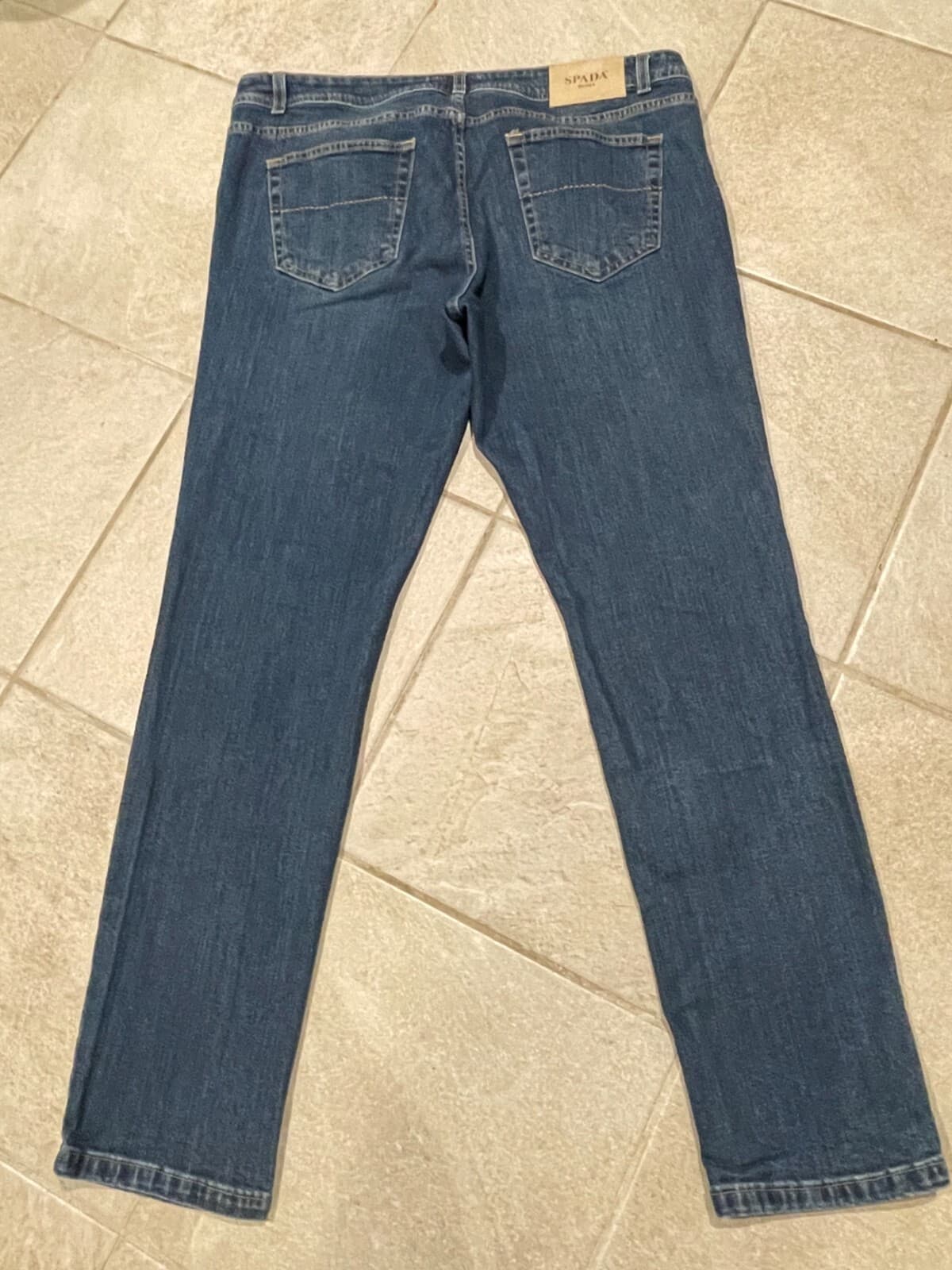 Spada Roma Dark Wash 5 Pocket Denim Jeans 39x32 Straight Fit - Thumbnail 3